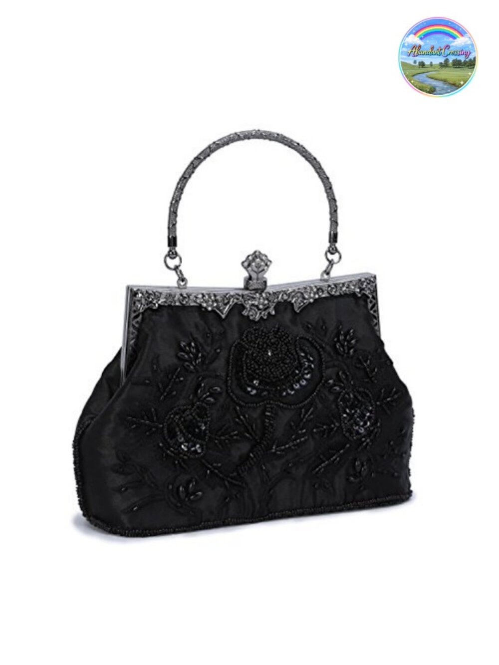 1920s Beaded Sequin Clutch Purse Vintage Evening Handbag Bridal Wedding Party